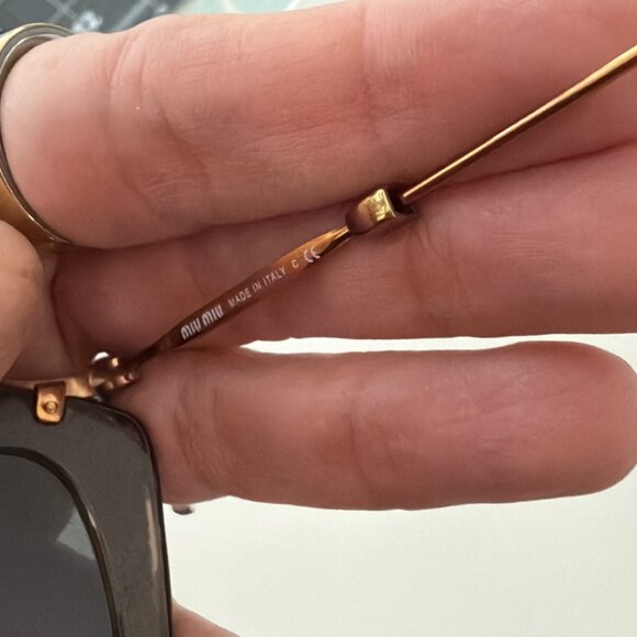 Miu Miu glitter gold cat eye sunglasses main image 6